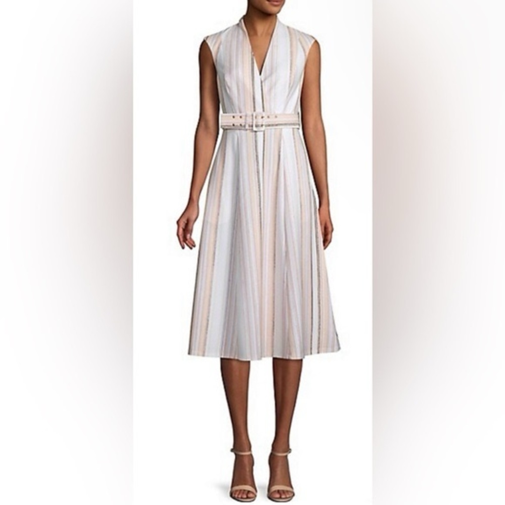 Calvin Klein - Belted Midi Dress - Brand New With Tags